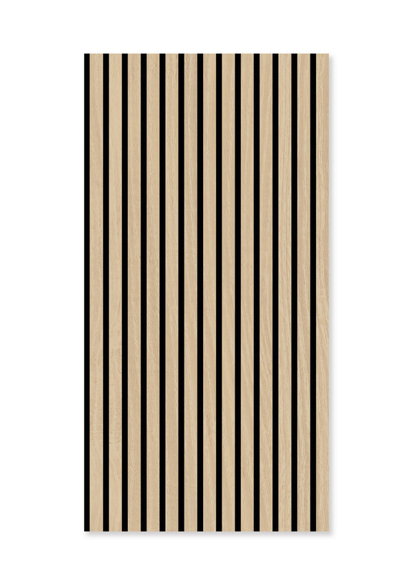 Jangal Wandpaneel Jangal Modular Wall Fanal Eiche mit Furnier-Oberfläche, 52 x 104 cm, moderne Wanddekoration aus Holz