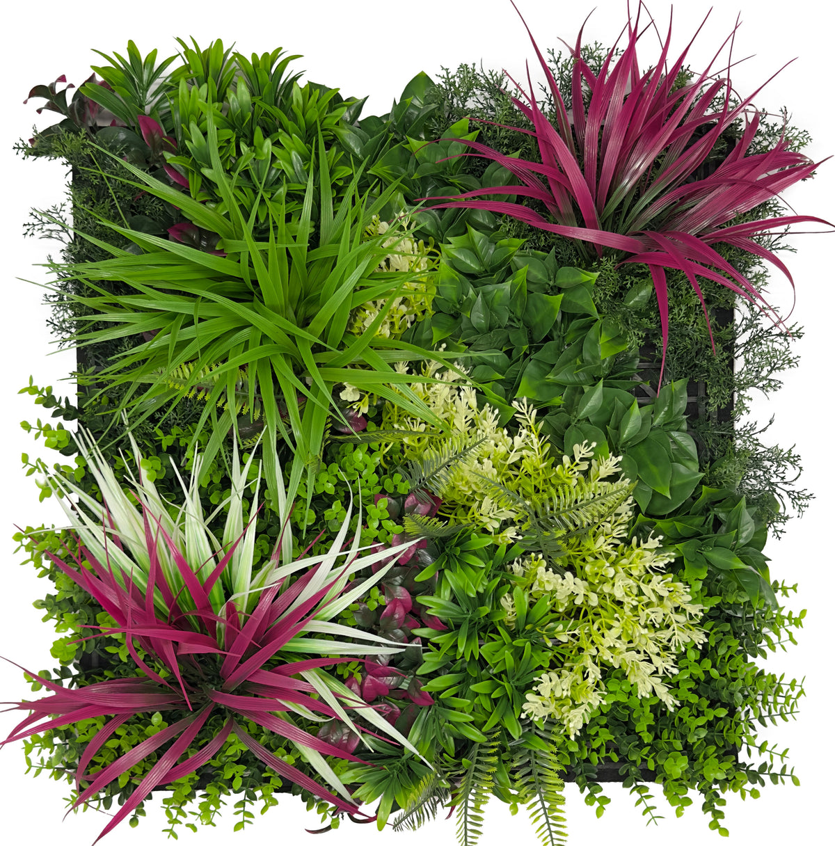 Jangal Wandpaneel Vivid Bloom mit bunten Blumen, modulare Flora-Wanddekoration, 52 x 52 cm, dekoratives Wandbild