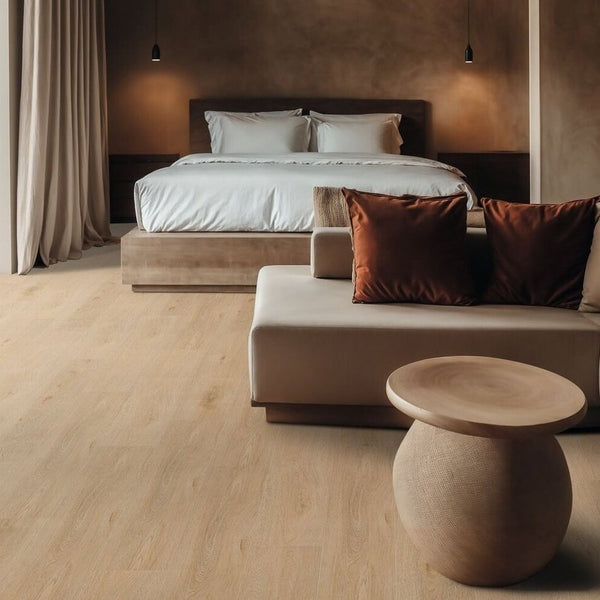 Gerflor Creation 55 Aquinoah Blond Vinylboden, Klebevinyl, mit hellbeige und natürliche Holzmaserung, für langlebige Bodenbeläge