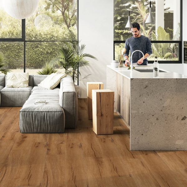 Gerflor Creation 30 Cedar Golden 1606 Vinylboden, klebefertiger Vinylboden mit Holzmaserung in warmem Goldbraun