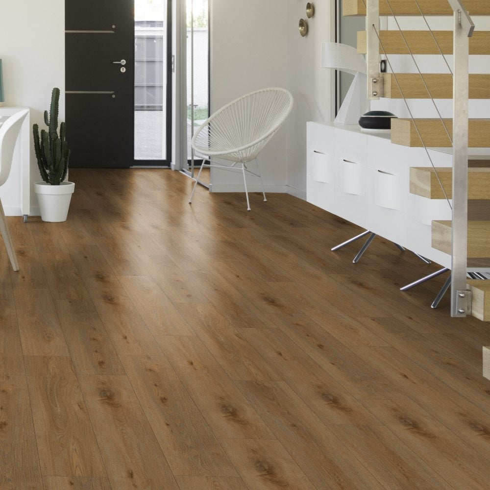 Gerflor Creation 55 Rigid Acoustic Vinylboden in Aquinoah Brown, Klick-Vinyl, mit Holzoptik und strapazierfähiger Oberfläche.