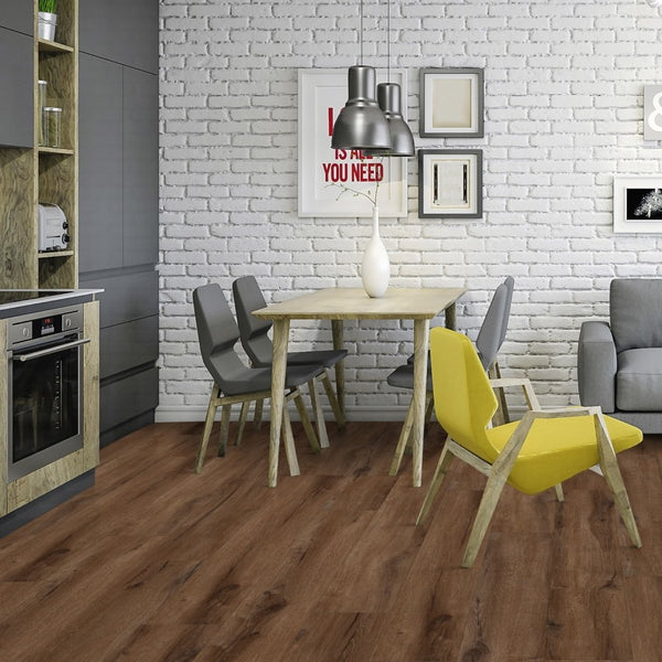 Gerflor Creation 55 Cedar Dark Brown Vinylboden, dunkles Holzdesign, Klebevinyl, langlebiger Bodenbelag für Innenräume