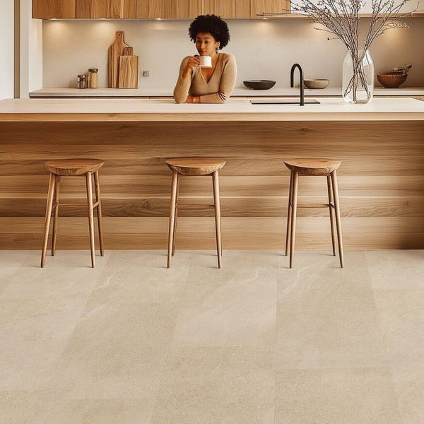 Gerflor Creation 55 Curton Stone Clear 1603 Vinylboden mit Steinmuster, strapazierfähig und leicht zu verlegen.