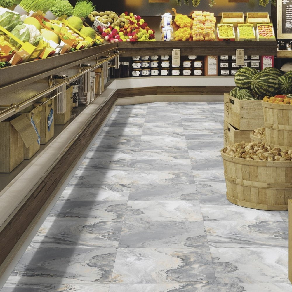 Gerflor Creation 55 Resin Marble Vinylboden mit marmoriertem Design, langlebiger Klebevinyl für elegante Raumgestaltung