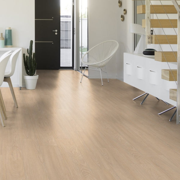 Vinylboden Gerflor Creation 55 Tamo Cream 1598 in hellem Cremeton, Klebevinyl, mit strukturierter Oberfläche sichtbar