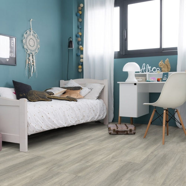 Gerflor Creation 55 Zen Swiss Oak Pearl 1420 Vinylboden, Klebevinyl mit Holzmaserung, hellbraune Holzoptik, langlebiges Bodenbelag