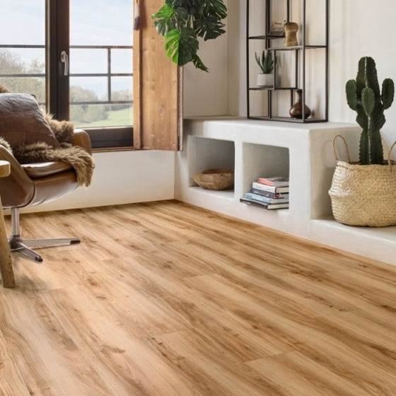 Moduléo Roots 40 Classic Oak Vinylboden aus Klebevinyl, detailreiche Holzoptik in natürlichem Eichen-Design