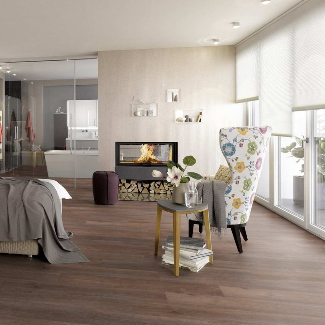 Vinylboden Project Floors ECO 3610 aus Bio-Vinyl (PVC-frei) in der Eco Plus Collection, geklebt, mit Holzdesign.