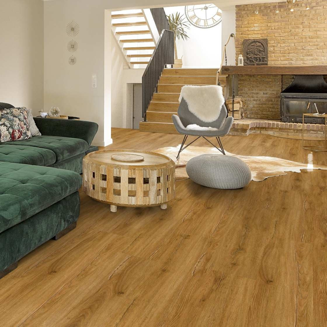 Vinylboden Project Floors floors@home PW 3917 aus Eichen-Design, klebevinyl, breite Planken, naturgetreue Holzoptik, pflegeleicht