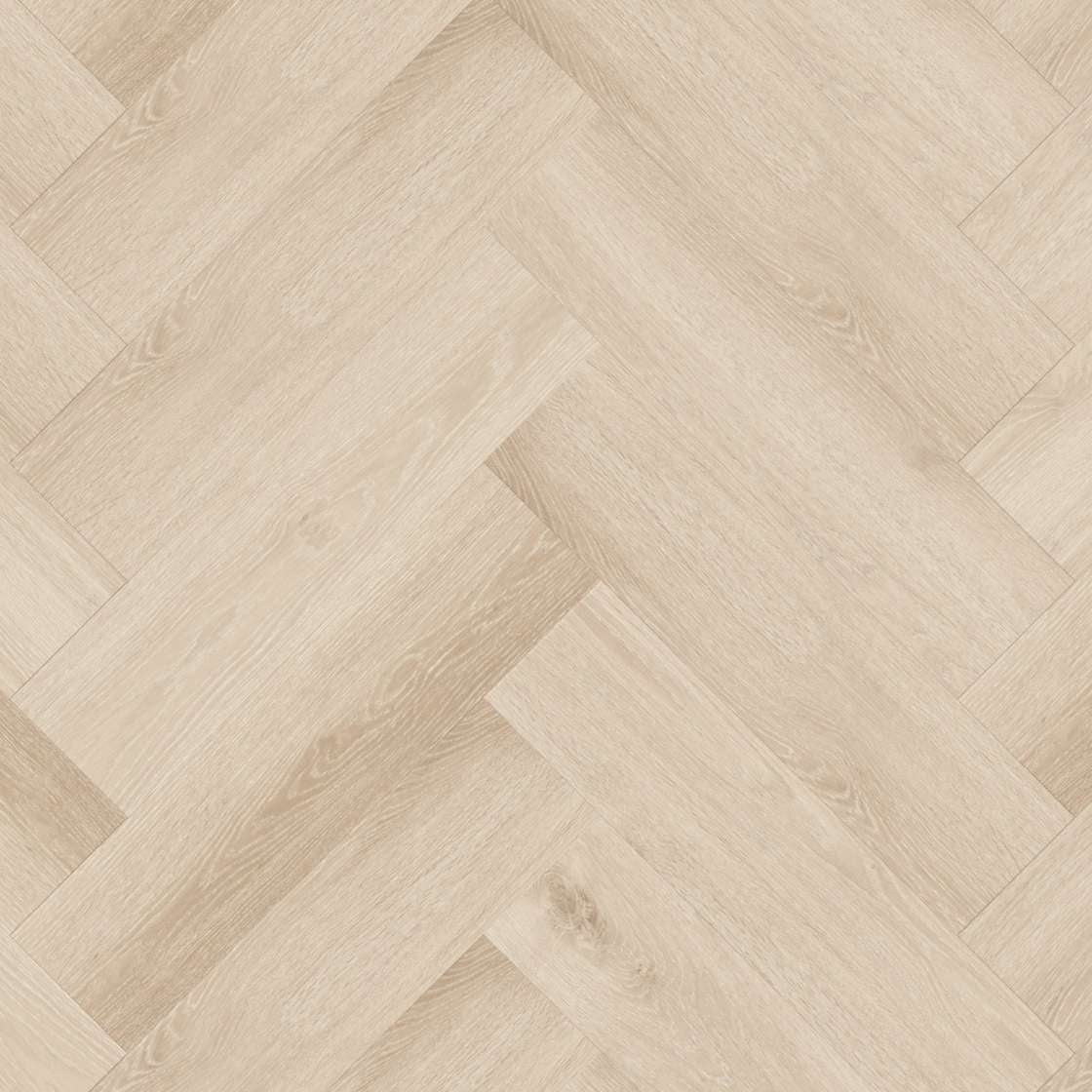 Project Floors Vinylboden floors@work PW 4220 Fischgrät, Klebevinyl, 610×152 cm, edles Fischgrät-Design auf Boden liegend