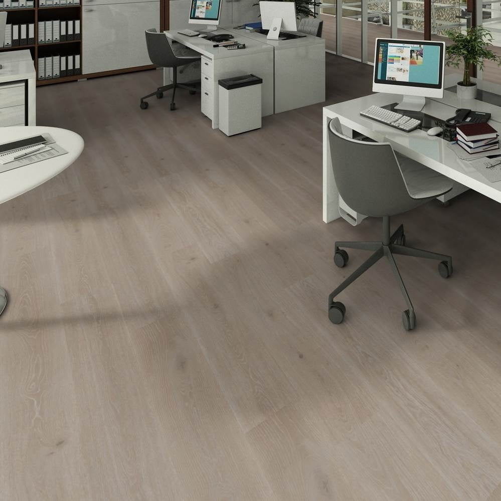 Tarkett iD Essence Rigid 55 Tribe Oak Grey Klick-Vinylboden, grauer Holzoptik, langlebiger Vinylboden für moderne Räume