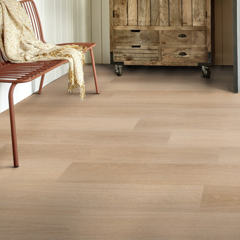 Moduloe Roots 55 Glyde Oak Vinylboden, Klebevinyl, hellbraune Holzoptik, langlebiges Laminat, für moderne Raumgestaltung