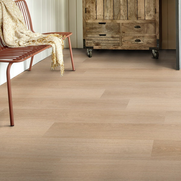 Moduloe Roots 55 Glyde Oak Vinylboden, Klebevinyl, hellbraune Holzoptik, langlebiges Laminat, für moderne Raumgestaltung