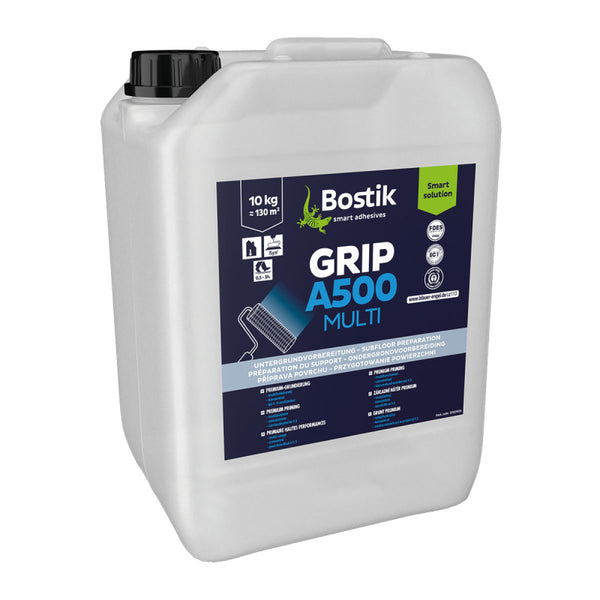 Bostik GRIP A500 Multi Grundierung für Spachtelmassen, 5 kg, Haftgrund für bessere Oberflächenhaftung, Produktverpackung.