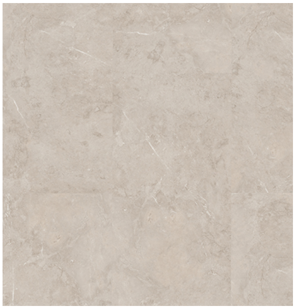 Vinylboden Ceramin Nuva Rock Carrara Grey mit Marmor-Design, authentische graue Fliesenoptik, langlebiges Klebe-Designbodenmuster