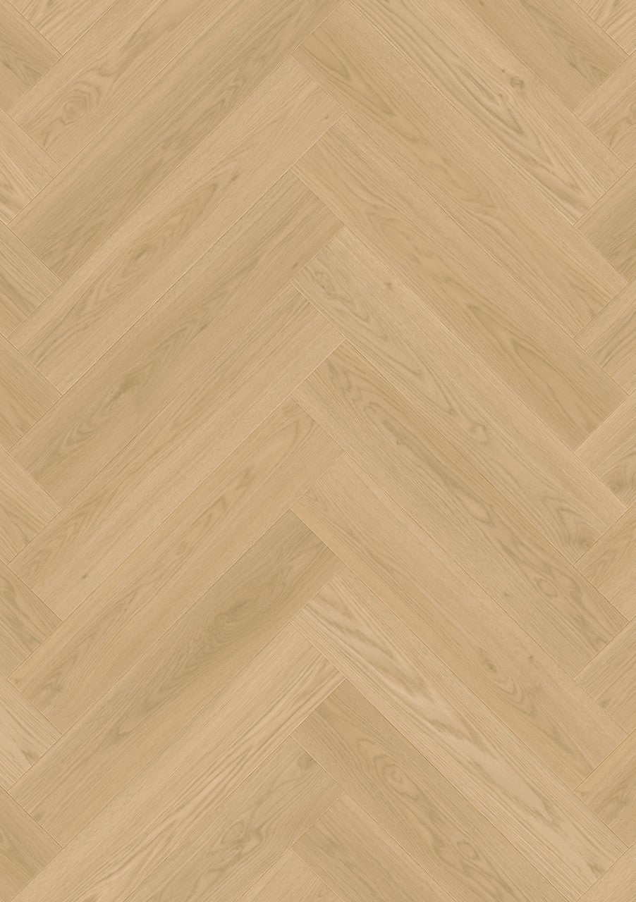 Moduleo LayRed 55 Dingle Oak Klick-Vinylboden mit Fischgrätmuster und Trittschalldämmung, natürliche Eichenoptik