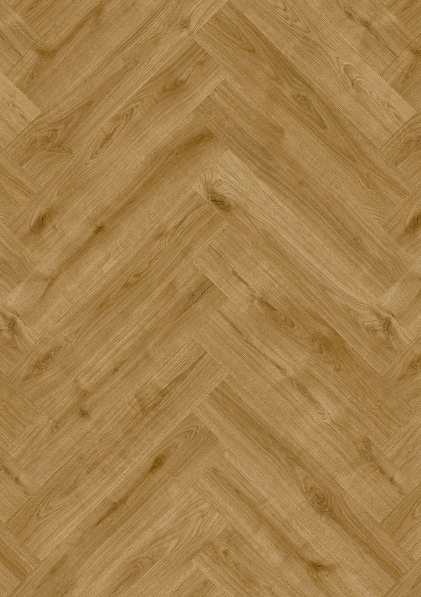 Moduleo LayRed 55 Wistman Oak Vinylboden mit Fischgrätmuster, Klick-System und Trittschalldämmung, naturgetreue Holzoptik