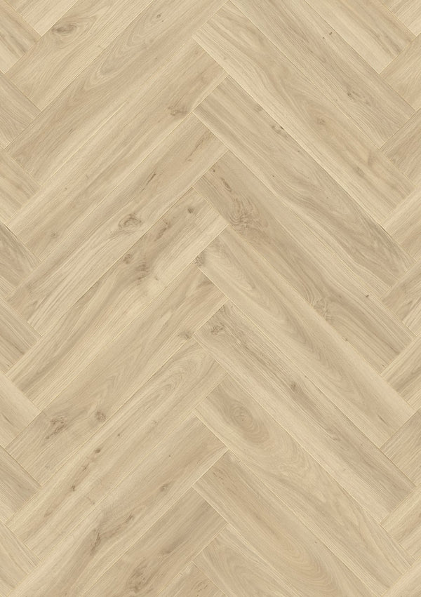 Moduléo LayRed 55 Classic Oak Vinylboden im Fischgrätmuster, Klick-Vinyl mit Trittschalldämmung, naturbelassene Holzoptik