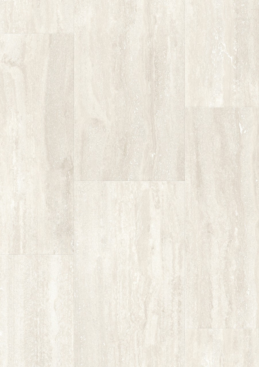 Moduleo LayRed 55 Montecelio Klick-Vinylboden in Steinoptik mit Trittschalldämmung, helle, realistische Stein-Dielen.