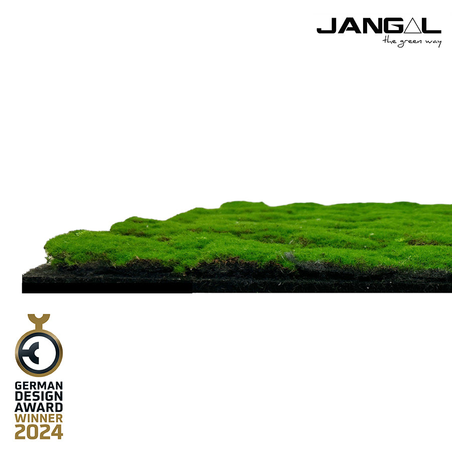 Jangal Moos-Wandpaneel in Waldgrün, modulare Wanddekoration aus Pflanzen-Design, 52x52 cm, natürliche Moos-Optik