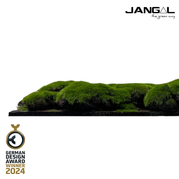 Jangal Wandpaneel aus Moos-Design in dunklem Grün, modulare Wanddekoration, 52 x 52 cm, naturinspiriertes Wandbild