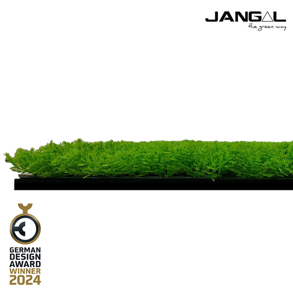 Jangal Wandpaneel mit hellgrünem Grasdesign, modular, 52x52 cm, lebendige Flora-Wanddekoration aus künstlichem Moos