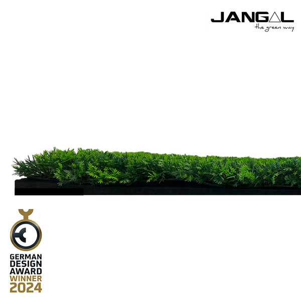 Jangal Wandpaneel mit grüner Grasdekoration, 52x52 cm, modulare Flora-Wandgestaltung mit gemischtem grünen Pflanzenmuster