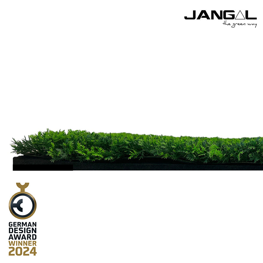 Jangal Wandpaneel mit grüner Grasdekoration, 52x52 cm, modulare Flora-Wandgestaltung mit gemischtem grünen Pflanzenmuster