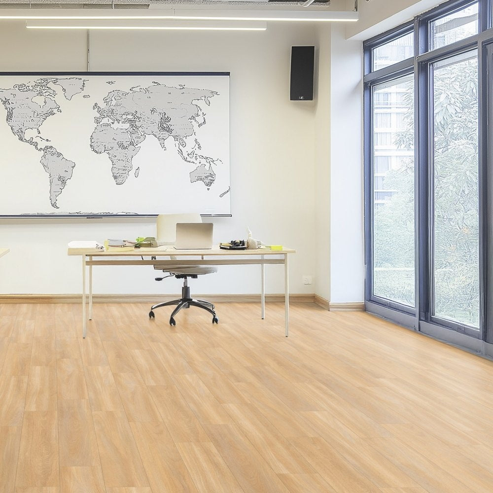 Gerflor Creation 40 Bostonian Oak Honey Vinylboden, Klebevinyl mit Holzoptik, hellbraune Eichenoptik, strapazierfähiges Designbodenbelag