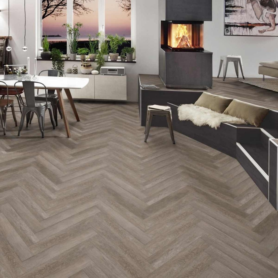 Vinylboden Project Floors floors@work PW 1255 Fischgrät mit 457x76 cm in Fischgrät-Optik, Klebevinyl, hochwertige Bodenbelag-Ansicht