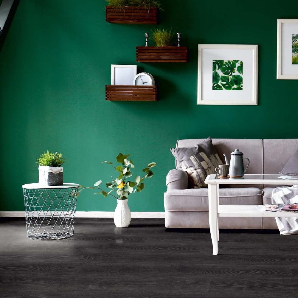 Rauer Project Floors SPC Core PW 4014 Rigid Klick-Vinylboden mit Trittschall, dunkle Holzoptik, langlebiges Vinylbodenbelag