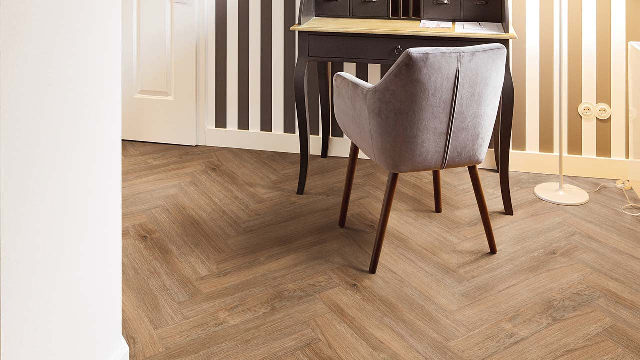 Project Floors Vinylboden floors@work PW 3610 Fischgrät, 610x102 mm, Klebevinyl, mit Fischgrätmuster in Holzoptik