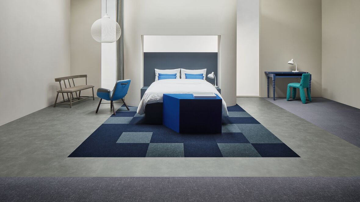 Forbo Natural Concrete, im Raum verlegt