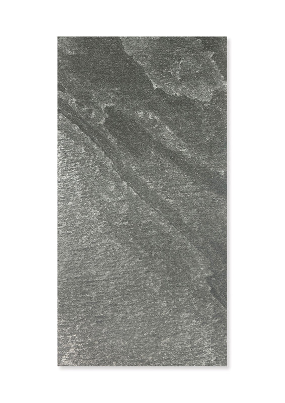 Jangal Wandpaneel aus grauem Slate, modular, Steinoptik, 52 x 104 cm, moderne Wandgestaltung, dekoratives Stein-Wandpaneel