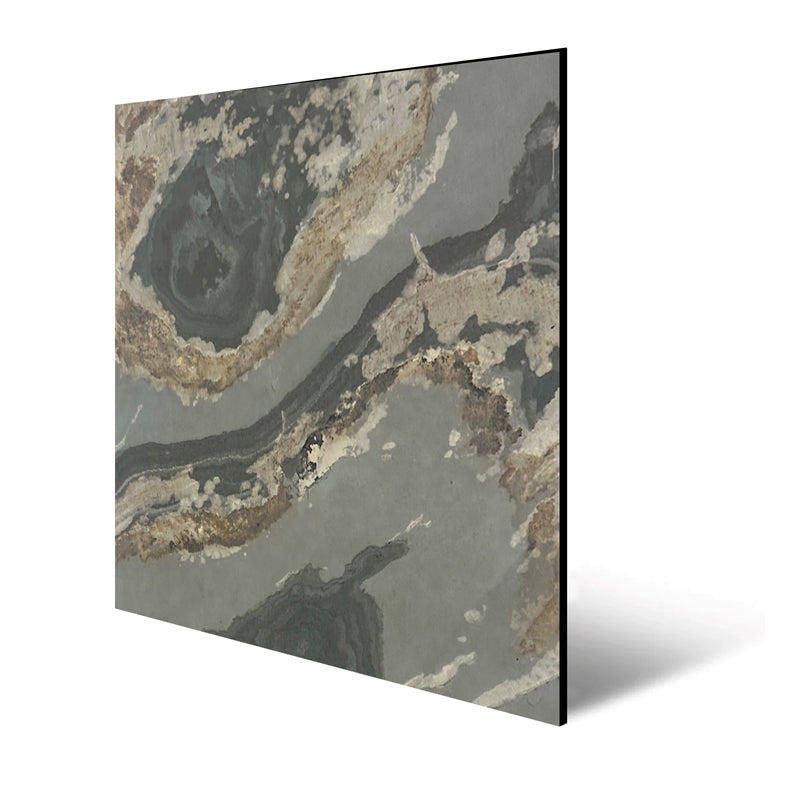 Jangal Wandpaneel aus Patina Slate, 52x52 cm, stilvoller Stein-Wandverkleidung mit natürlicher Textur und grauer Oberfläche