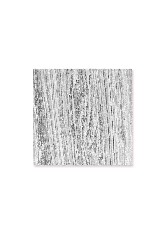 Jangal Wandpaneel Arctic Marble aus Stein im quadratischen Design, 52 x 52 cm, moderne Wandgestaltung in Grau und Weiß