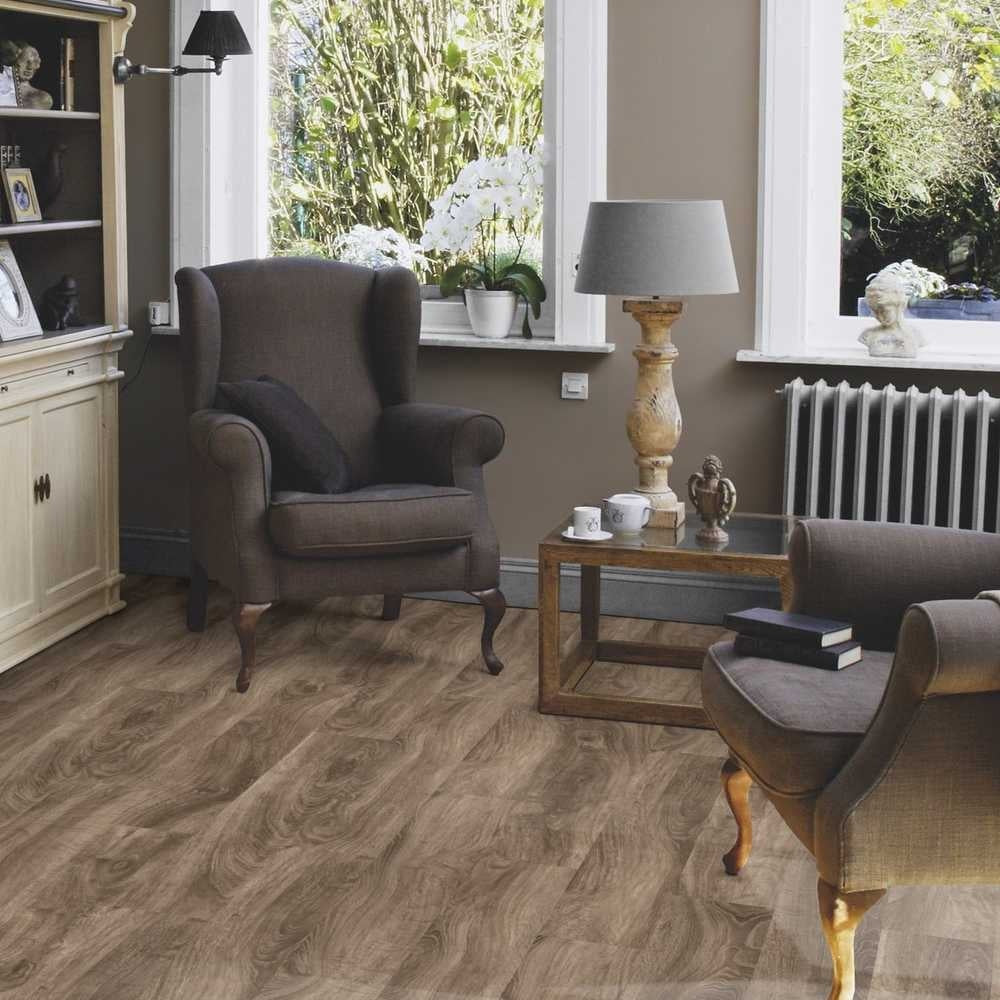 Vinylboden Tarkett iD Inspiration 30 Classics Eiche Braun, Klebevinyl, detailreiche Holzmaserung und warme Braunfarbtöne