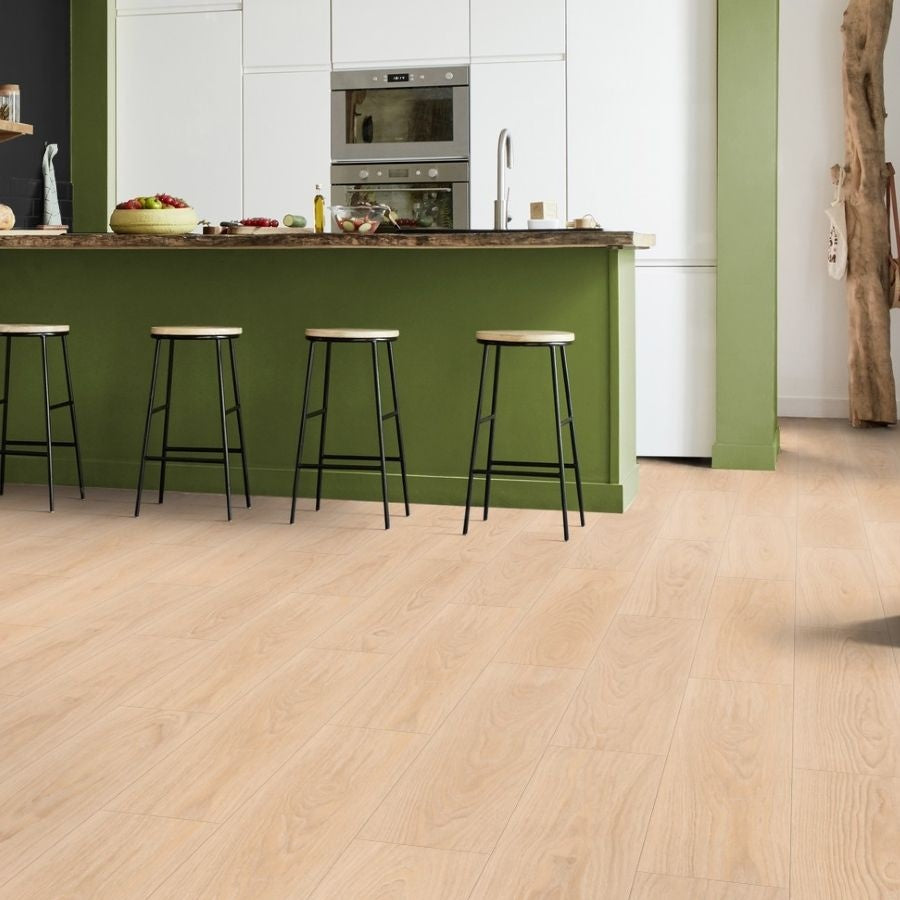 Vinylboden Tarkett iD Inspiration 55 Authentics Pearl Oak Dune in natürlicher Holzoptik, Klebevinyl für elegante Raumgestaltung