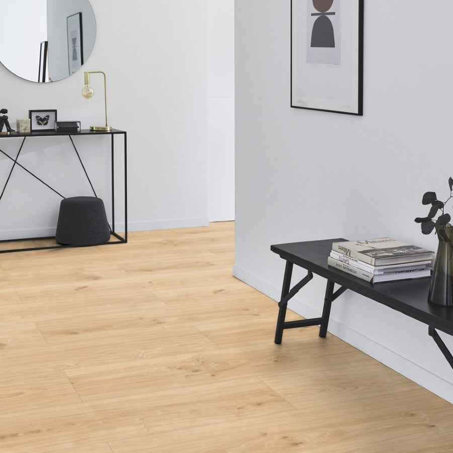 Tarkett iD Inspiration 55 Nomad Eiche Linen Vinylboden, Klebevinyl, naturbelassene Holzoptik, langlebiger Bodenbelag
