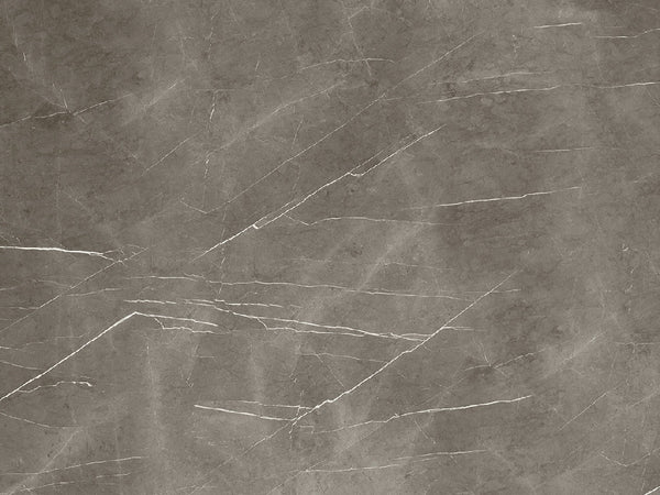 Ceramin Vinylboden Marmi Magallan Grau Fliese, PVC-freie Designfliese mit grauem Marmormuster, rechteckige Fliese auf Boden.