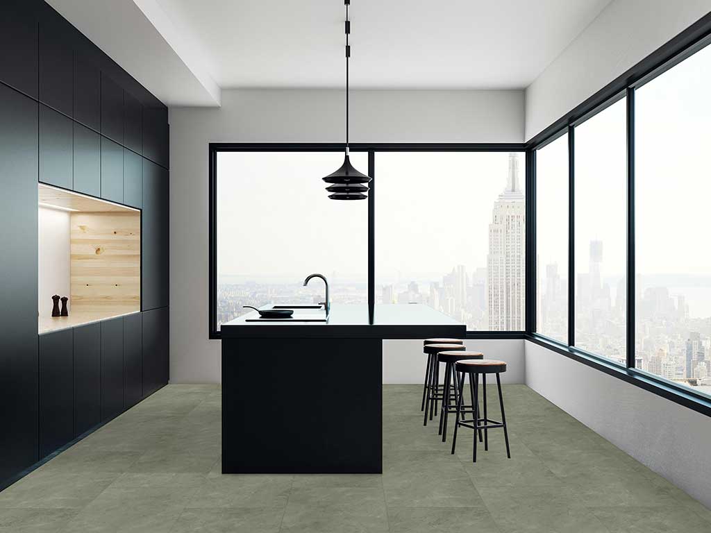 CHECK Klebevinyl Marbach Beton, Klebevinyl in Fliesenoptik und Betonoptik