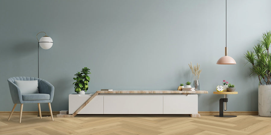 CHECK One Baienbach Eiche, Klickvinyl in Holzoptik und Fischgrätmuster
