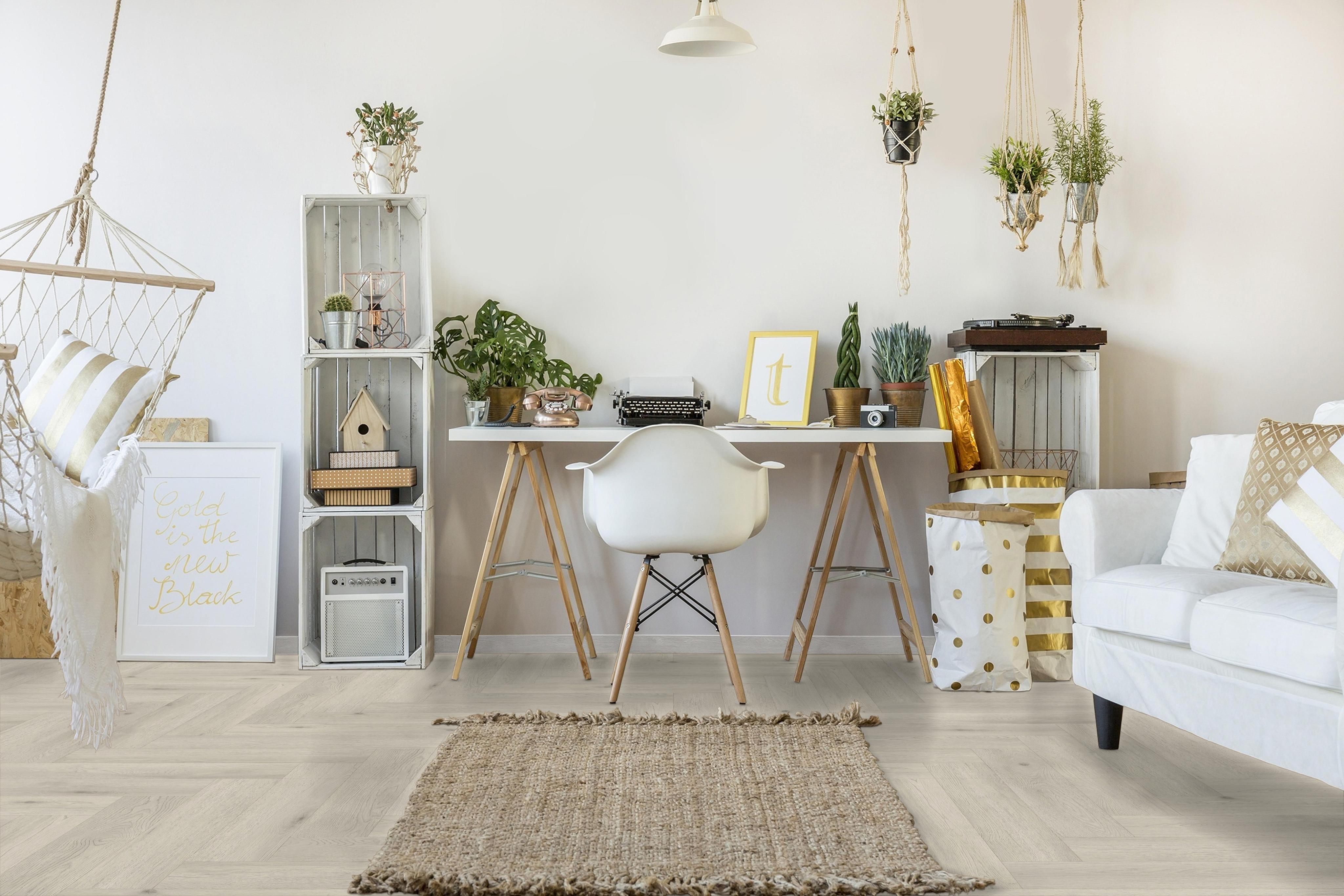 CHECK One Mühlenfeld Eiche, Klickvinyl in Holzoptik und Fischgrätmuster