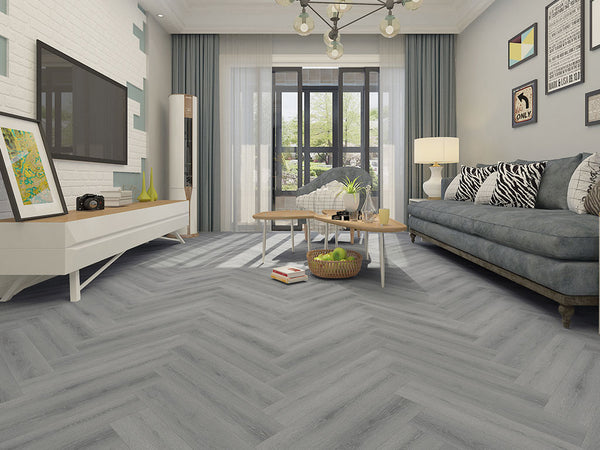 World of SPC St. Louis Oak, Klickvinyl in Holzoptik und Fischgrätmuster