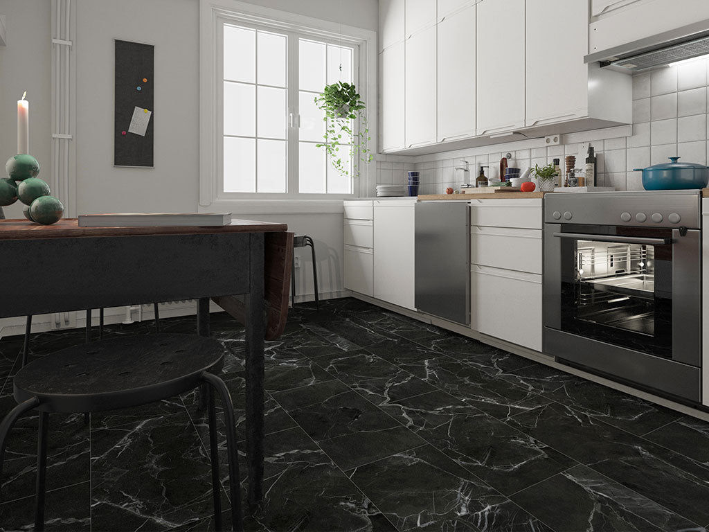 World of SPC New Heaven Marble, Klickvinyl in Fliesenoptik