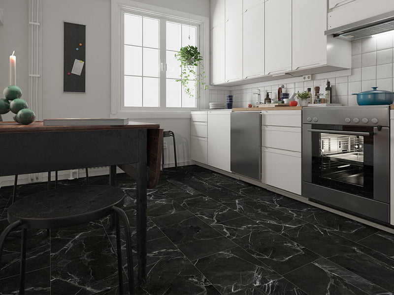 World of SPC New Heaven Marble 3580, Klickvinyl Fliese mit Trittschall